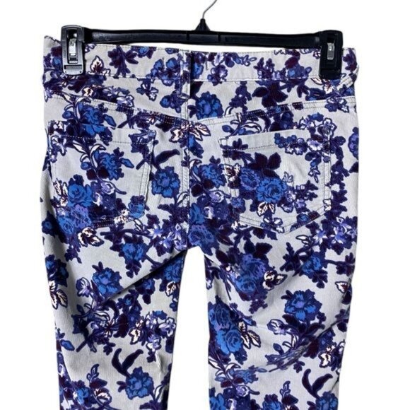 Free People Low Rise Corduroy Pants Size 26 Floral Trousers Whimsigoth Fairycore - Picture 5 of 9